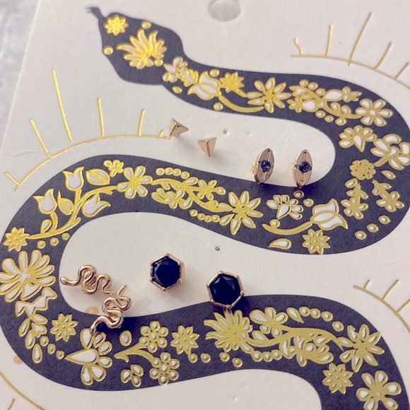 NWT Free People Earrings - Snake Stud Pack - Picture 4 of 9
